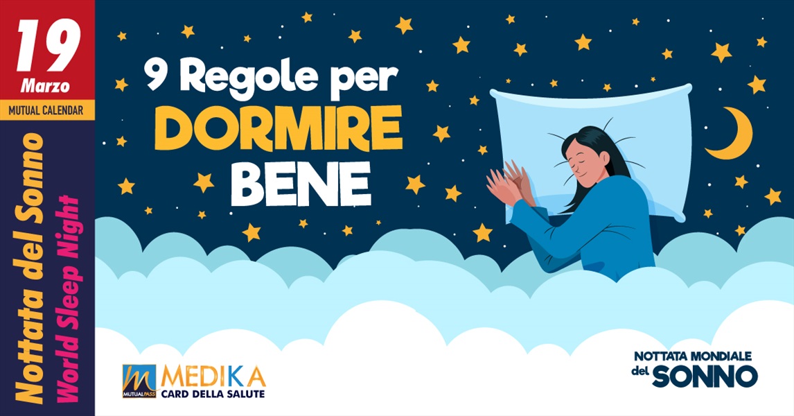 9 regole per dormire bene - Nottata Mondiale del Sonno